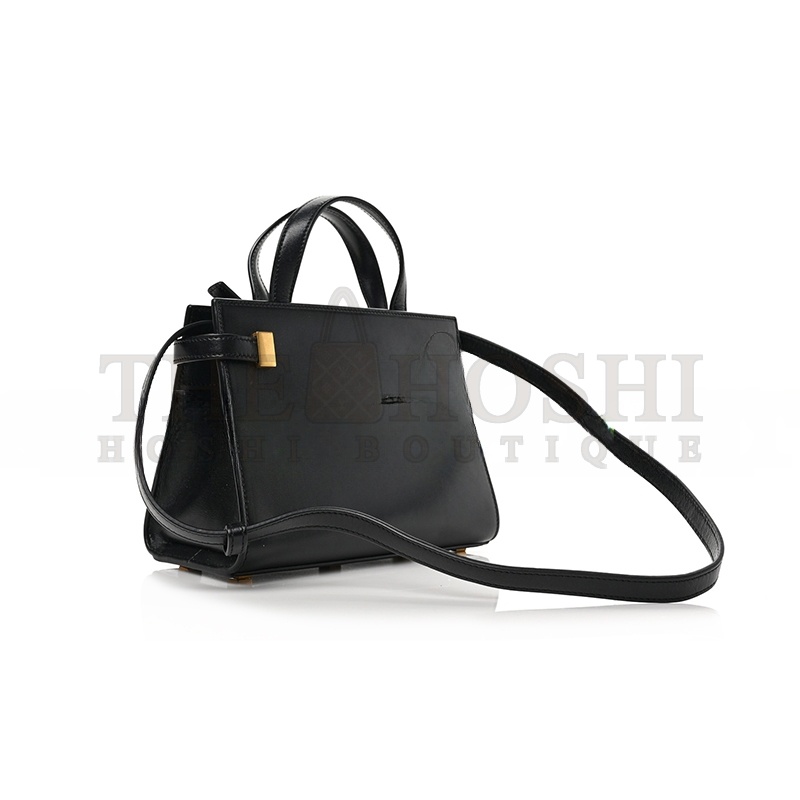 Y51 MANHATTAN NANO TOTE BLACK IN SMOOTH LEATHER 5937411344052 (21*16*9cm) Master Quality